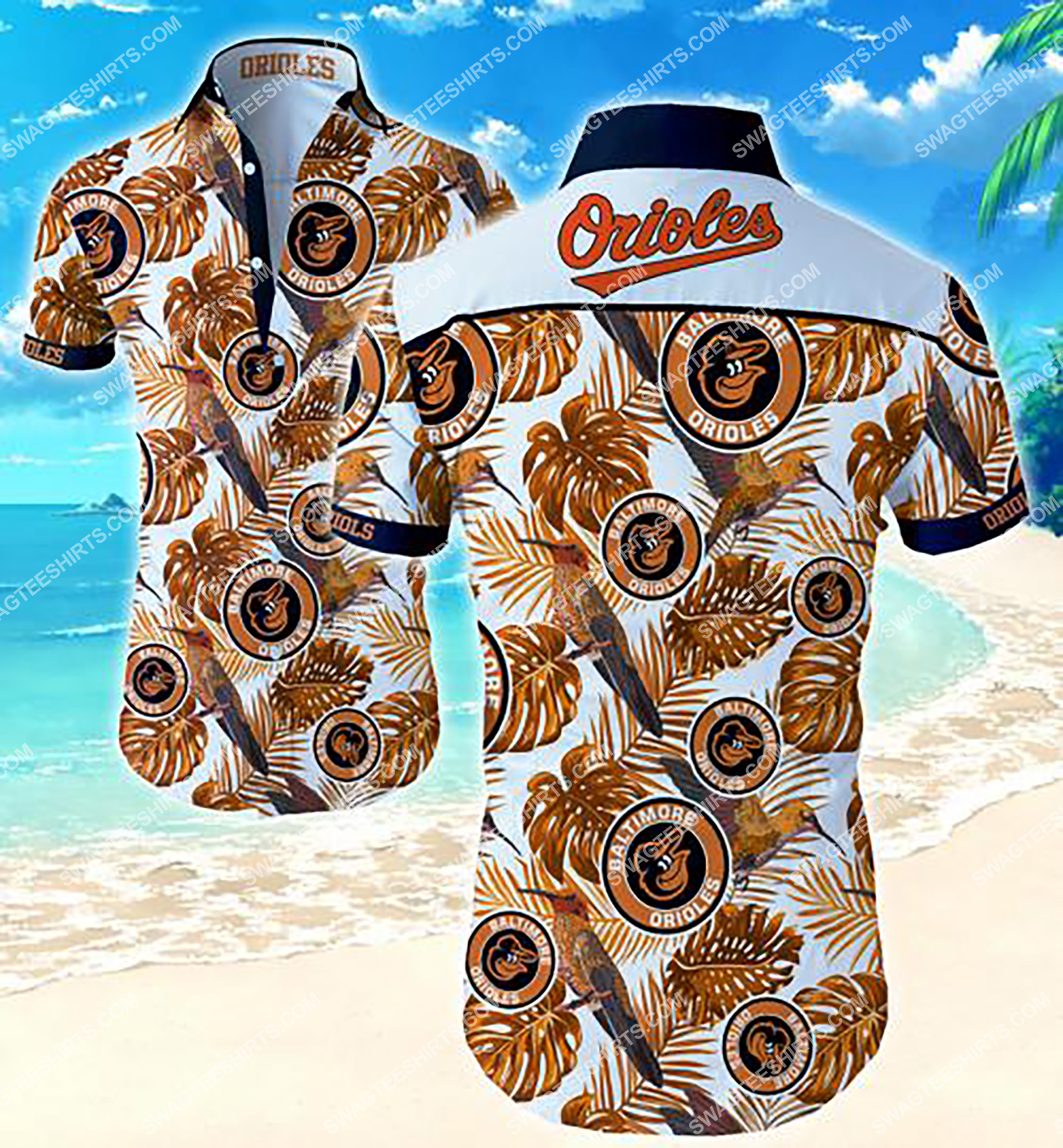 [highest selling] major league baseball baltimore orioles summer hawaiian shirt – maria