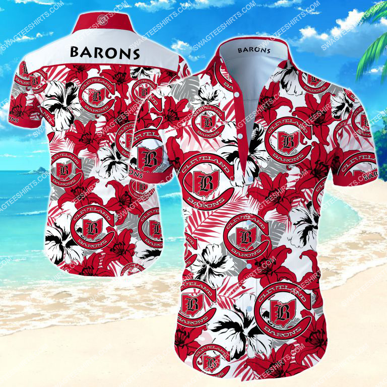 national hockey league cleveland barons hawaiian shirt 2