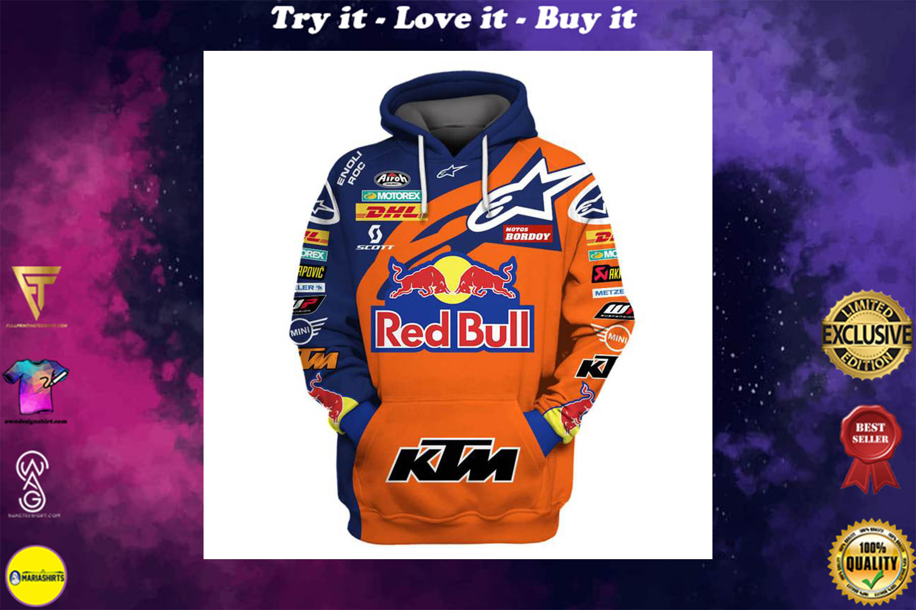 [highest selling] red bull and ktm factory racing full printing shirt – maria