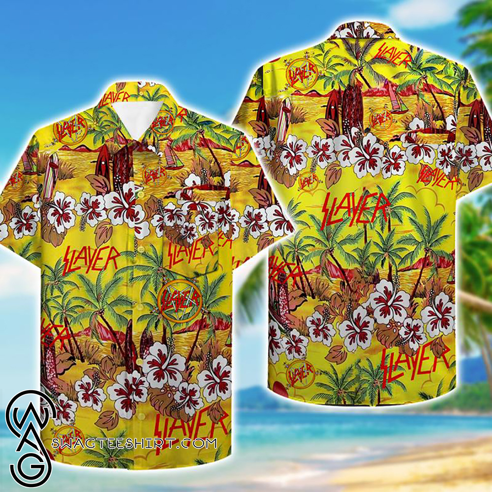 tropical slayer pattern hawaiian shirt - maria