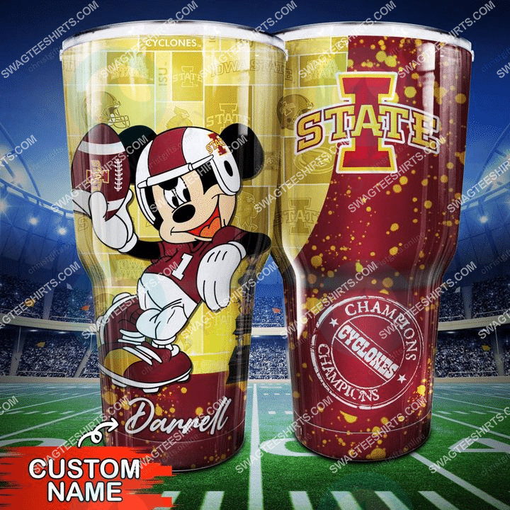 [highest selling] custom name mickey mouse and iowa state cyclones full printing tumbler - maria