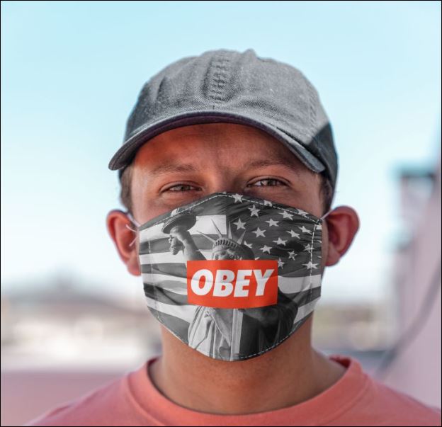 Statue of liberty obey anti pollution face mask - maria