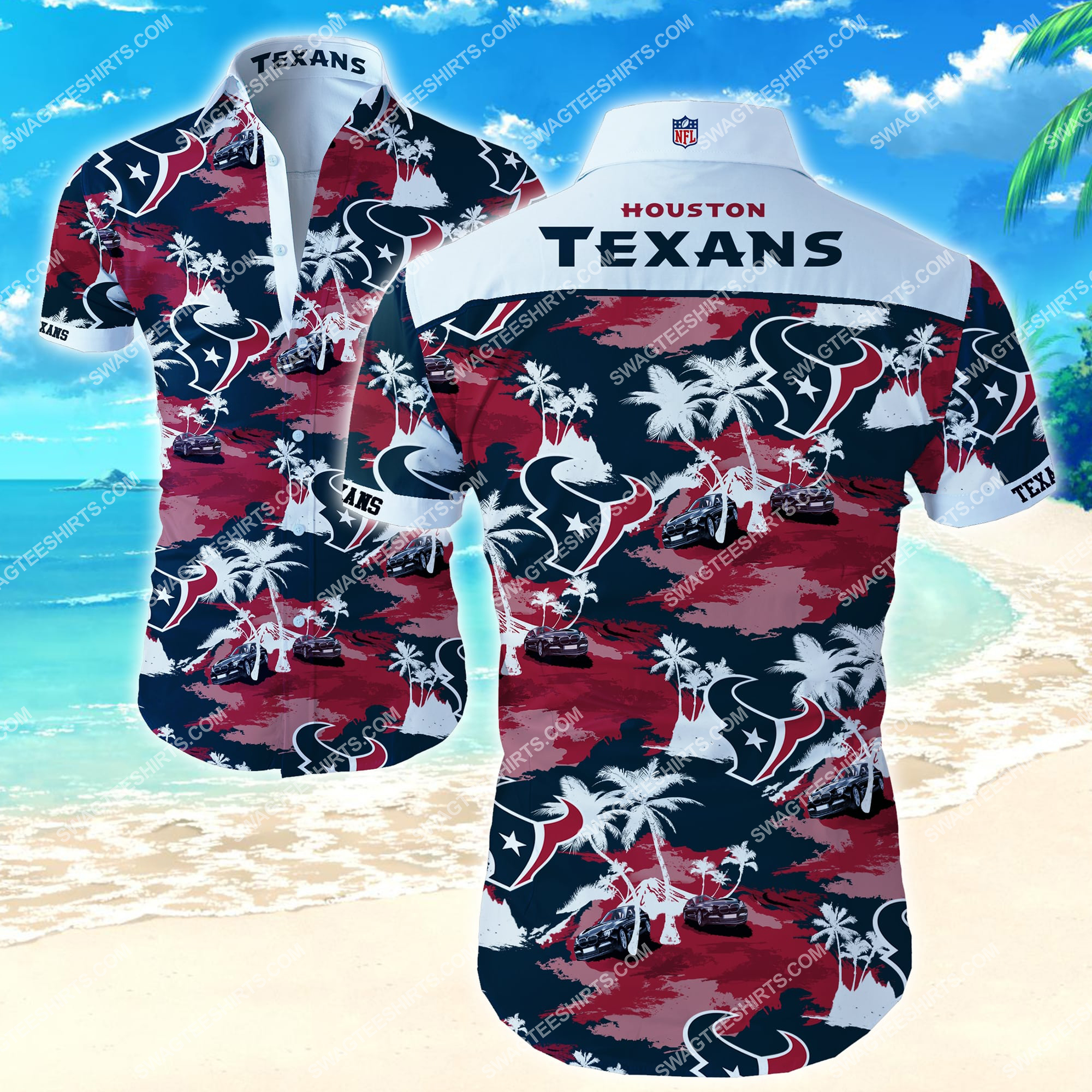 [highest selling] tropical flower houston texans summer hawaiian shirt – maria