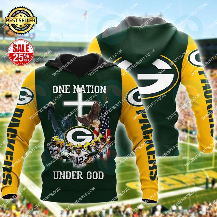 pittsburgh steelers football one nation under God all over printed hoodie 1