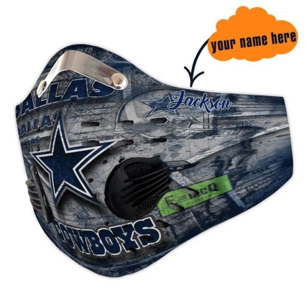 Dallas Cowboys personalized custom name filter face mask - Hothot 030820