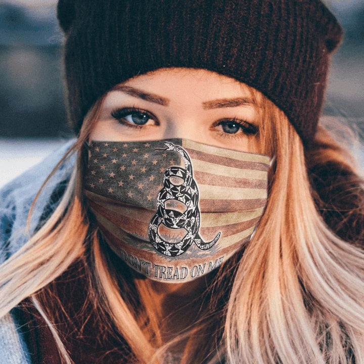 Don't tread on me gadsden flag anti pollution face mask - maria