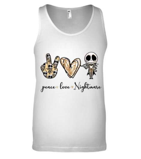 Jack peace love nightmare tank top