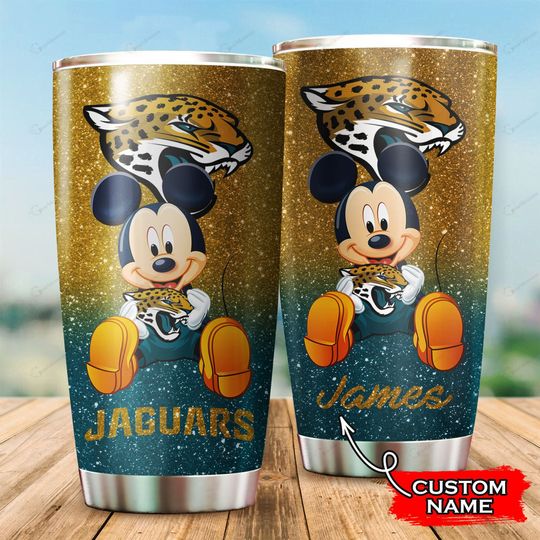 Jacksonville Jaguars Mickey Mouse Custom Name Tumbler – LIMITED EDITION