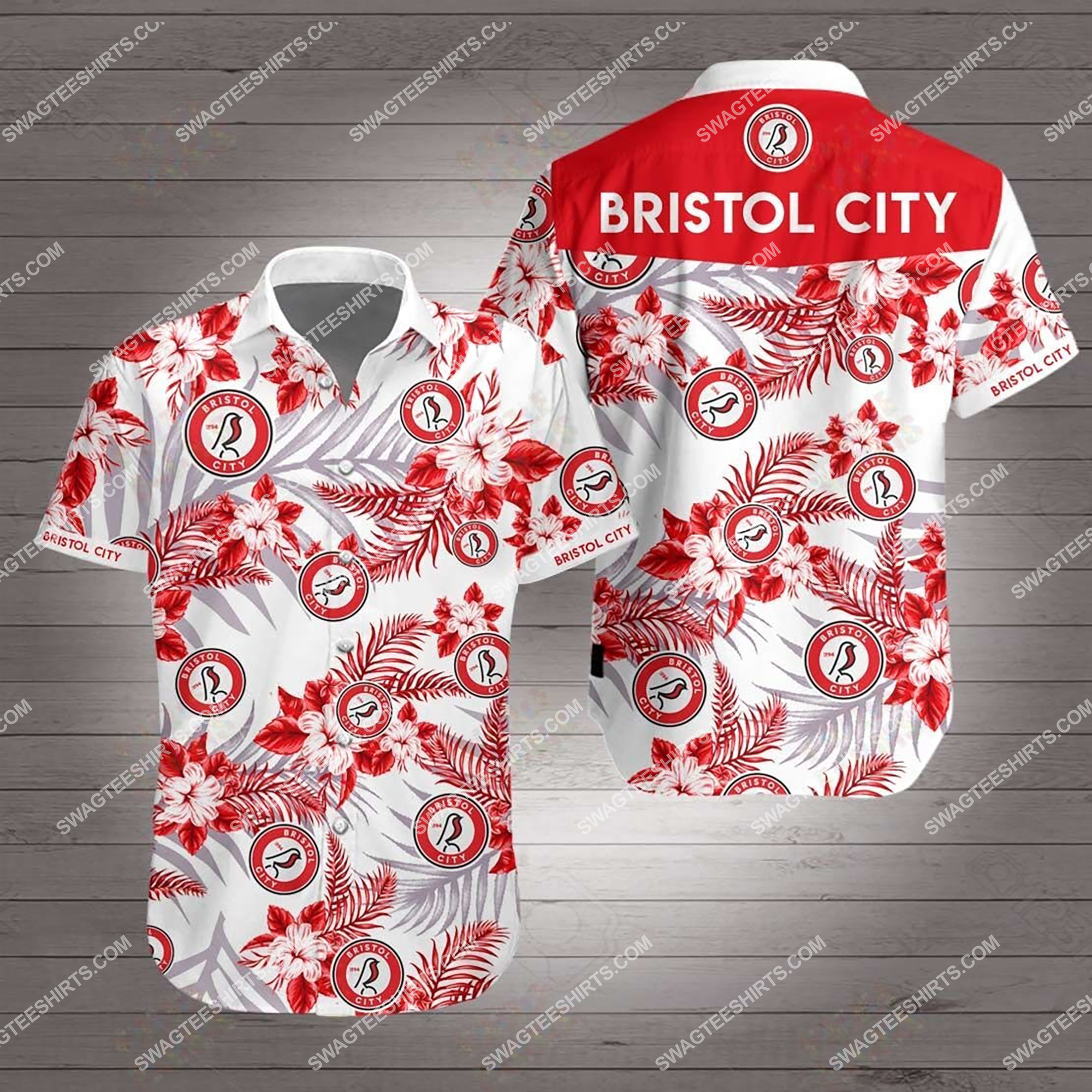 the bristol city fc full printing summer hawaiian shirt 2