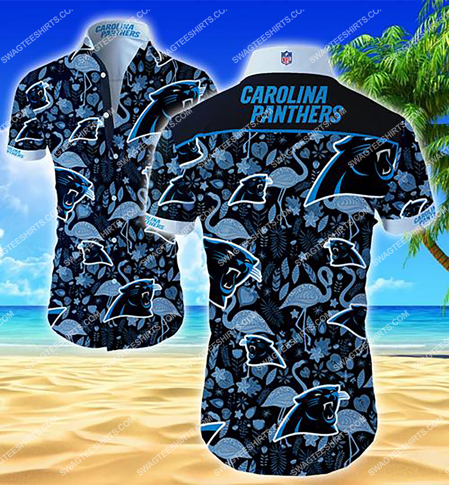 the carolina panthers football team summer hawaiian shirt 2