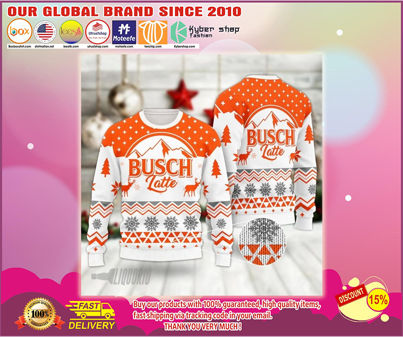 Busch latte ugly christmas sweater 1