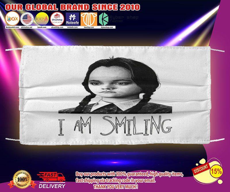 Wednesday Addams I am smiling face mask – LIMITED EDITION