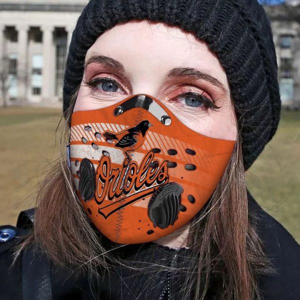 Baltimore orioles filter face mask