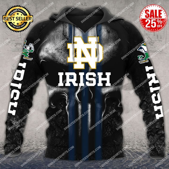 the notre dame fighting irish football all over printed hoodie 1