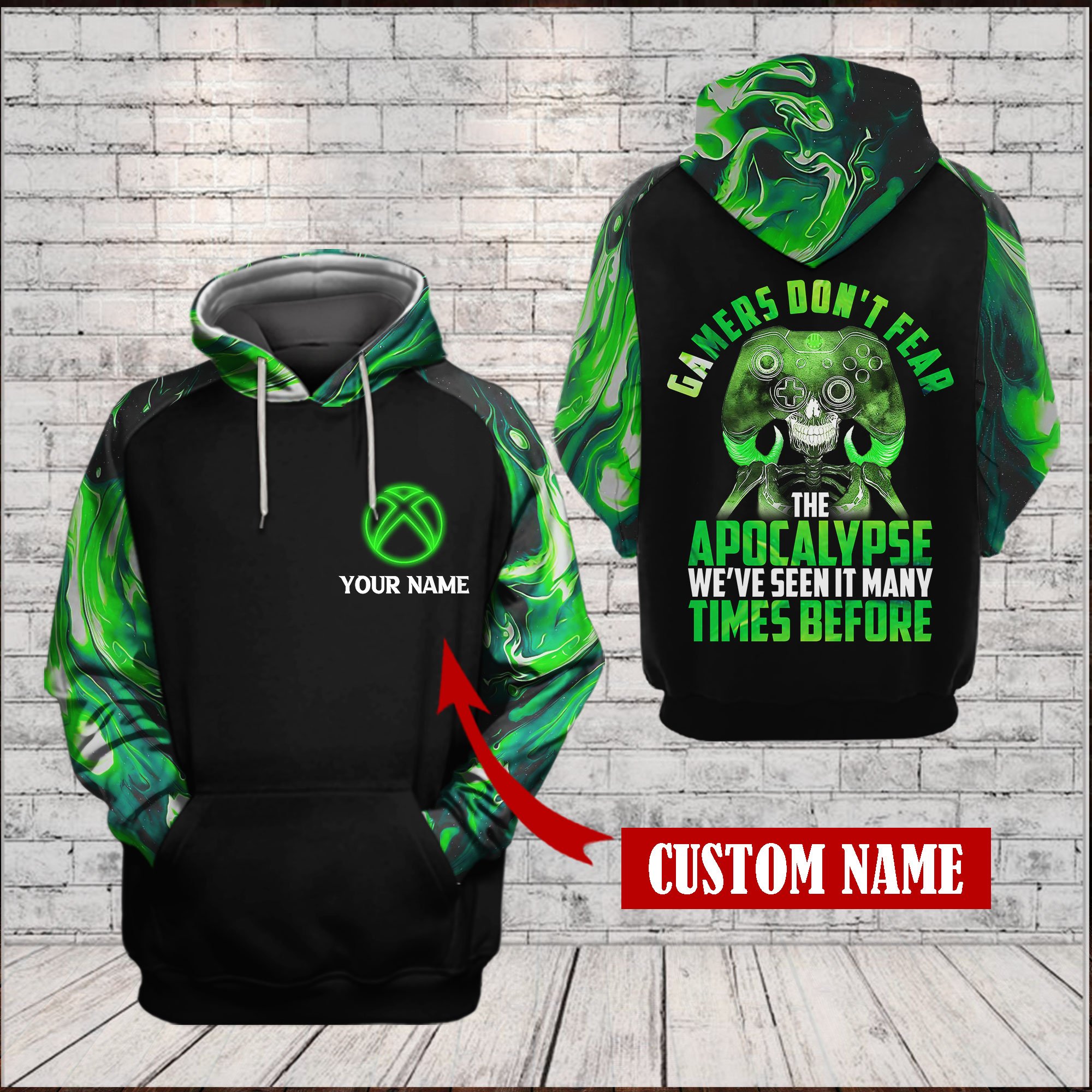 Xbox Gamers don’t fear the apocalypse custom name 3d hoodie – Saleoff 250521