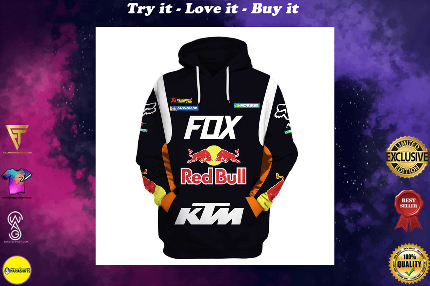 [ highest selling] ktm motorex red bull motorcycle racing team full printing shirt – maria