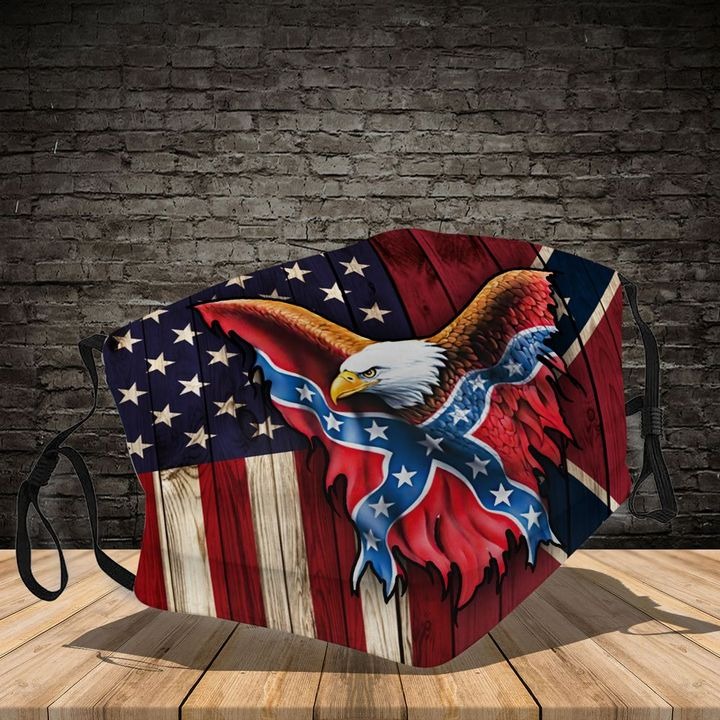 Confederate flag eagle face mask 1