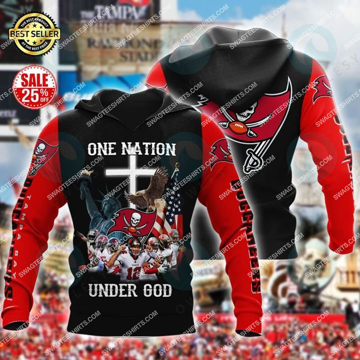 [highest selling] the kansas chiefs football one nation under God all over printed shirt – maria