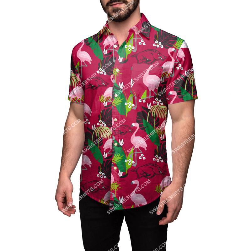 [highest selling] the arkansas razorbacks floral full print hawaiian shirt – maria