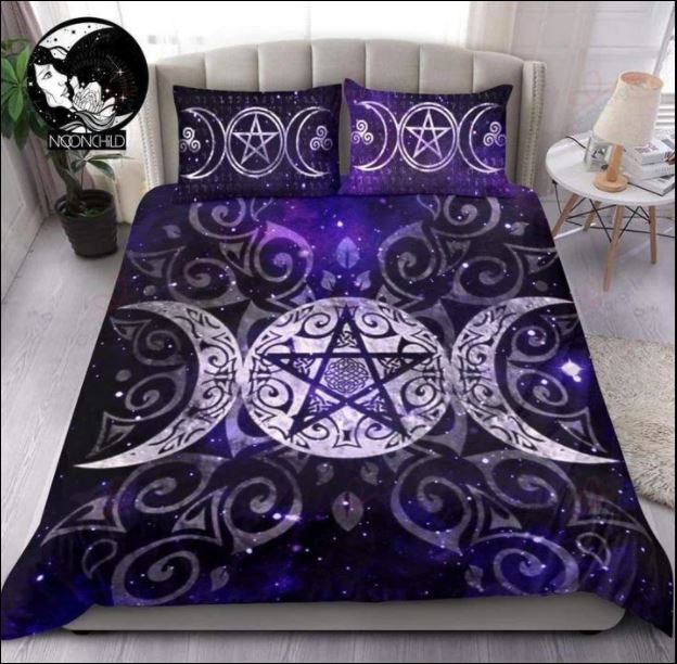 Wicca triple moon 3D quilt - dnstyles