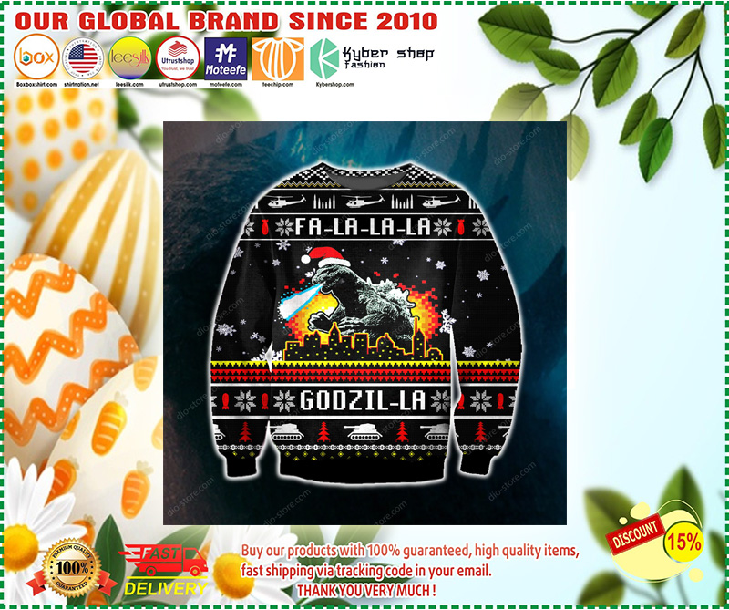 Godzilla Fa-La-La-La sweater 2
