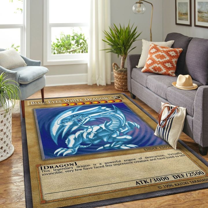 Yu-gi-oh blue-eyes white dragon rug carpet - Hothot 090621