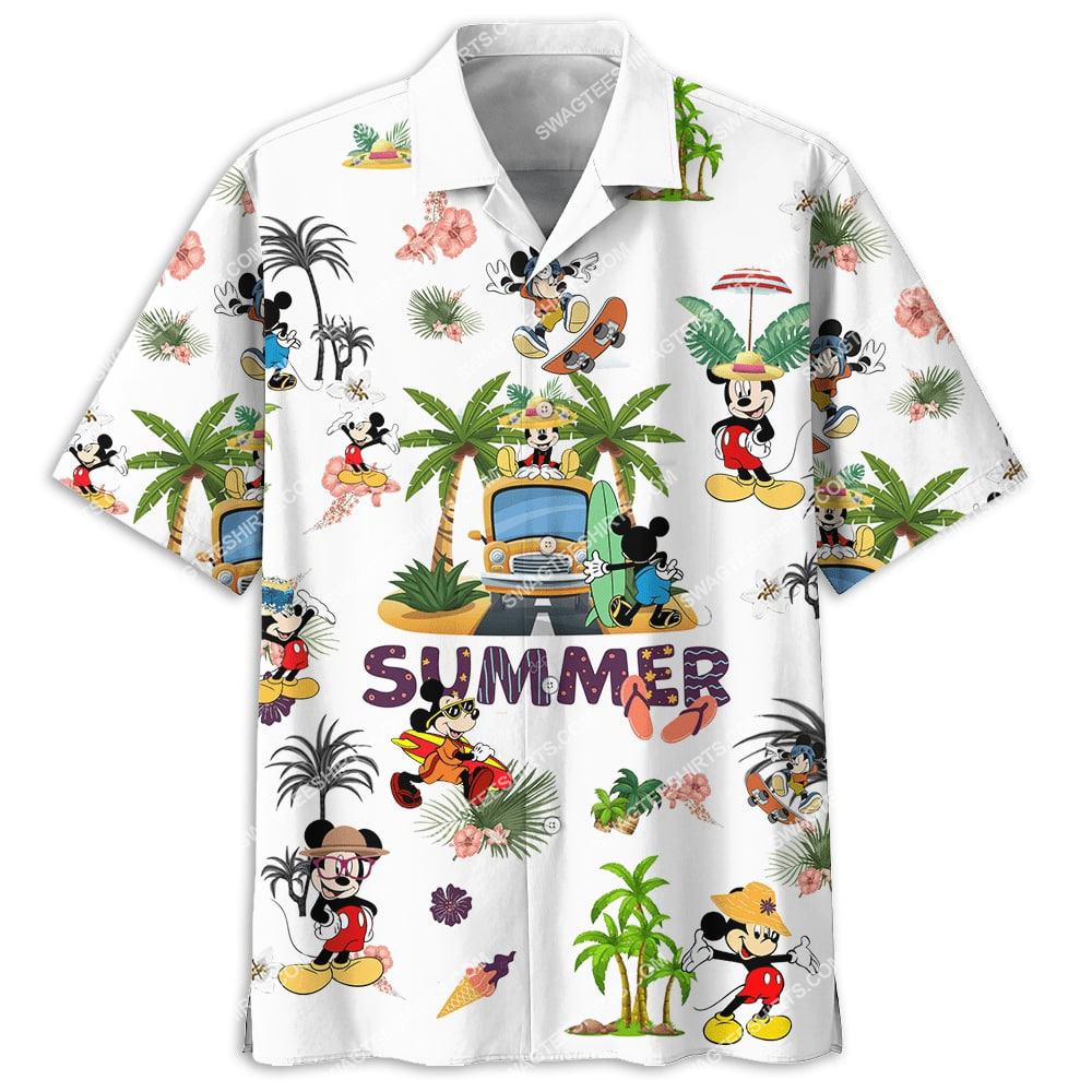 [highest selling] mickey mouse on the beach summer full printing hawaiian shirt – maria