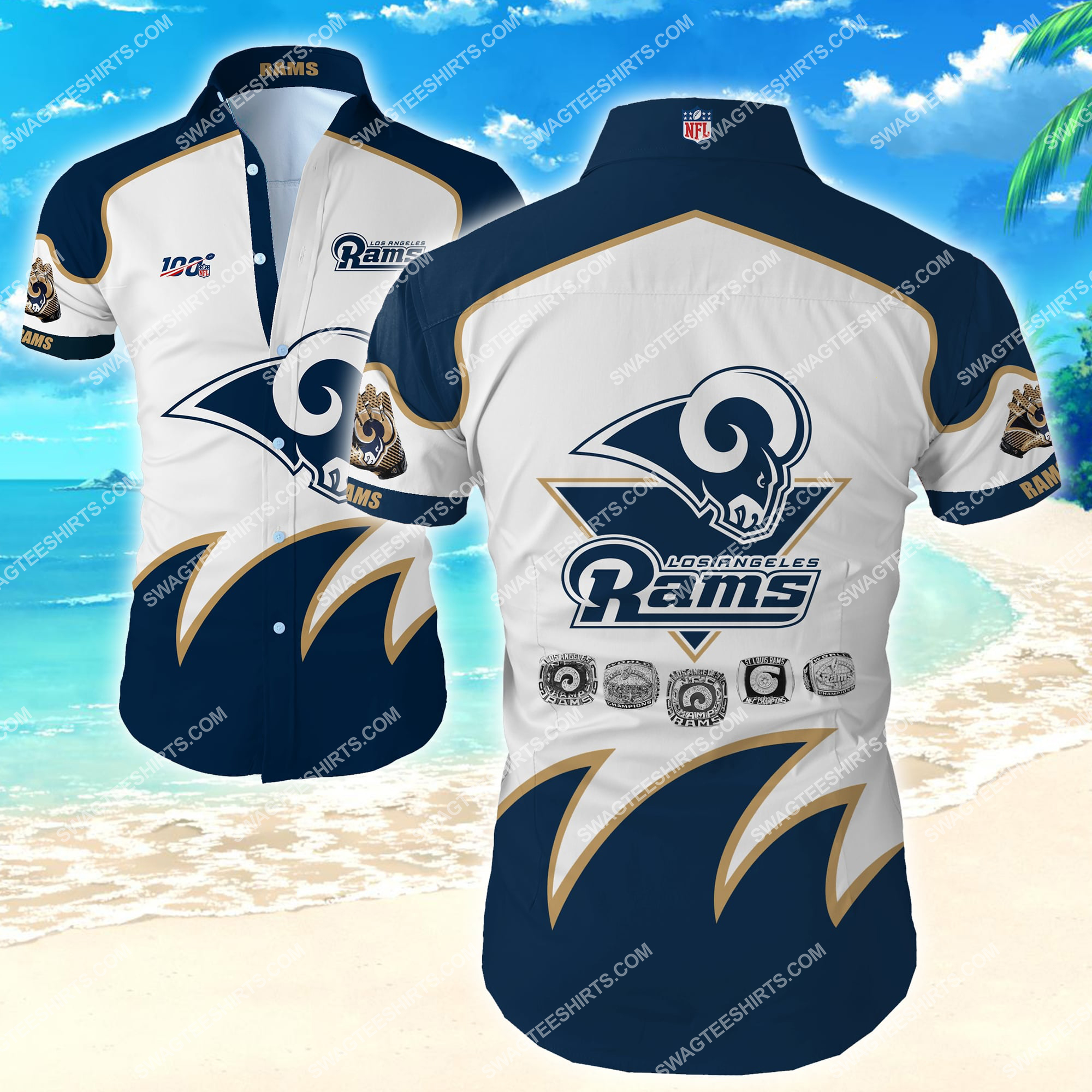 [highest selling] los angeles rams football team all over print hawaiian shirt – maria