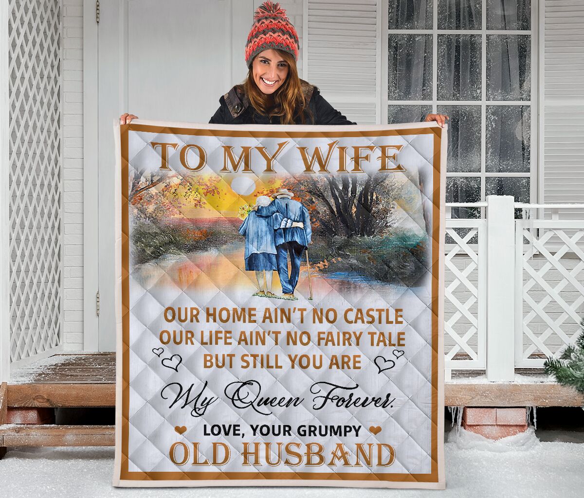 To my wife old husband quilt king