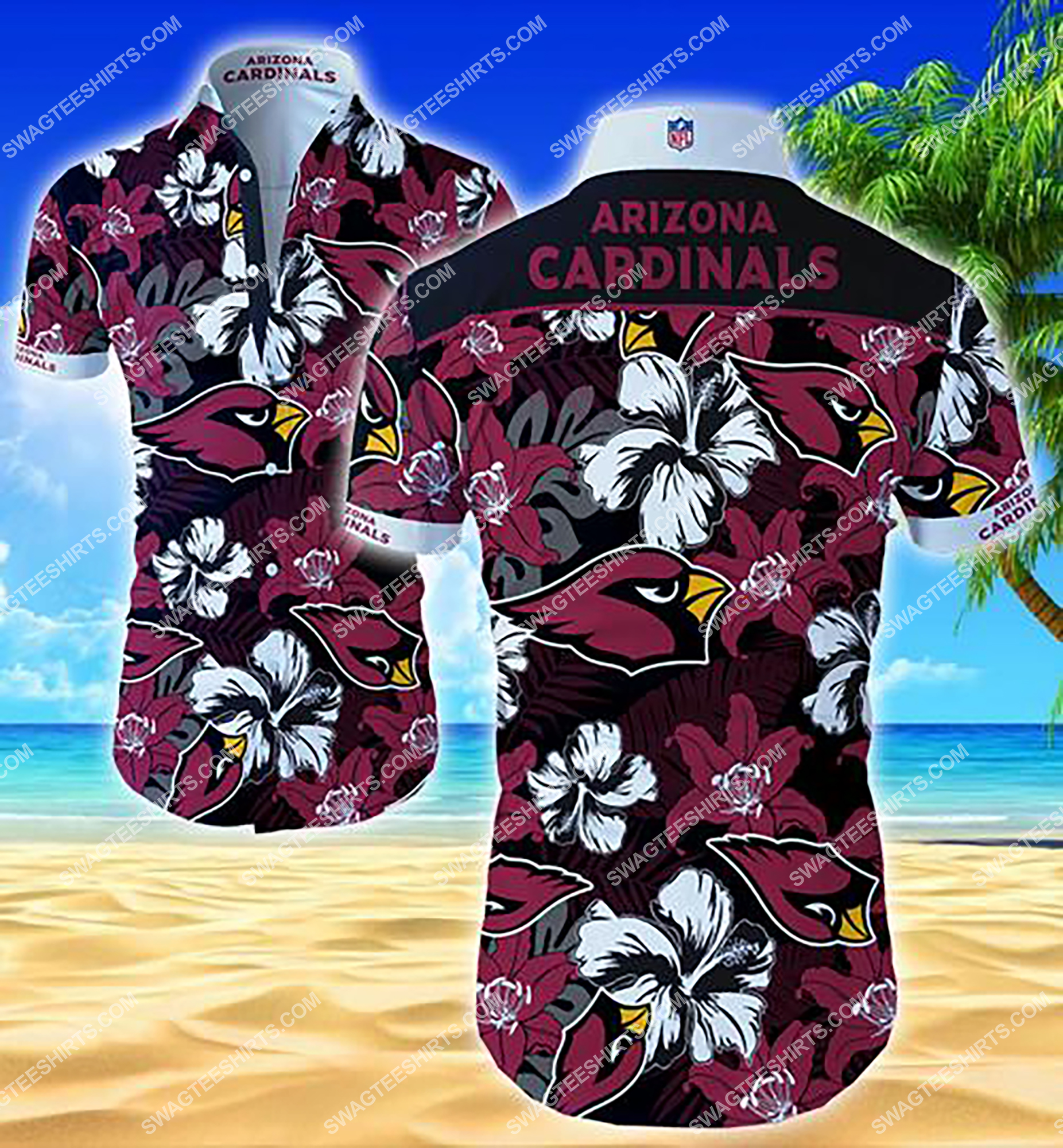 [highest selling] the arizona cardinals floral summer hawaiian shirt – maria