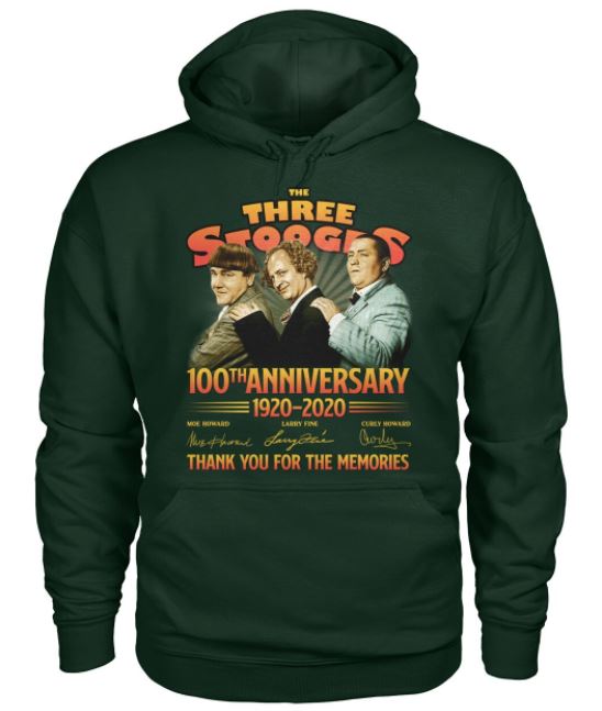 Three Stooges 1920-2020 signature hoodie