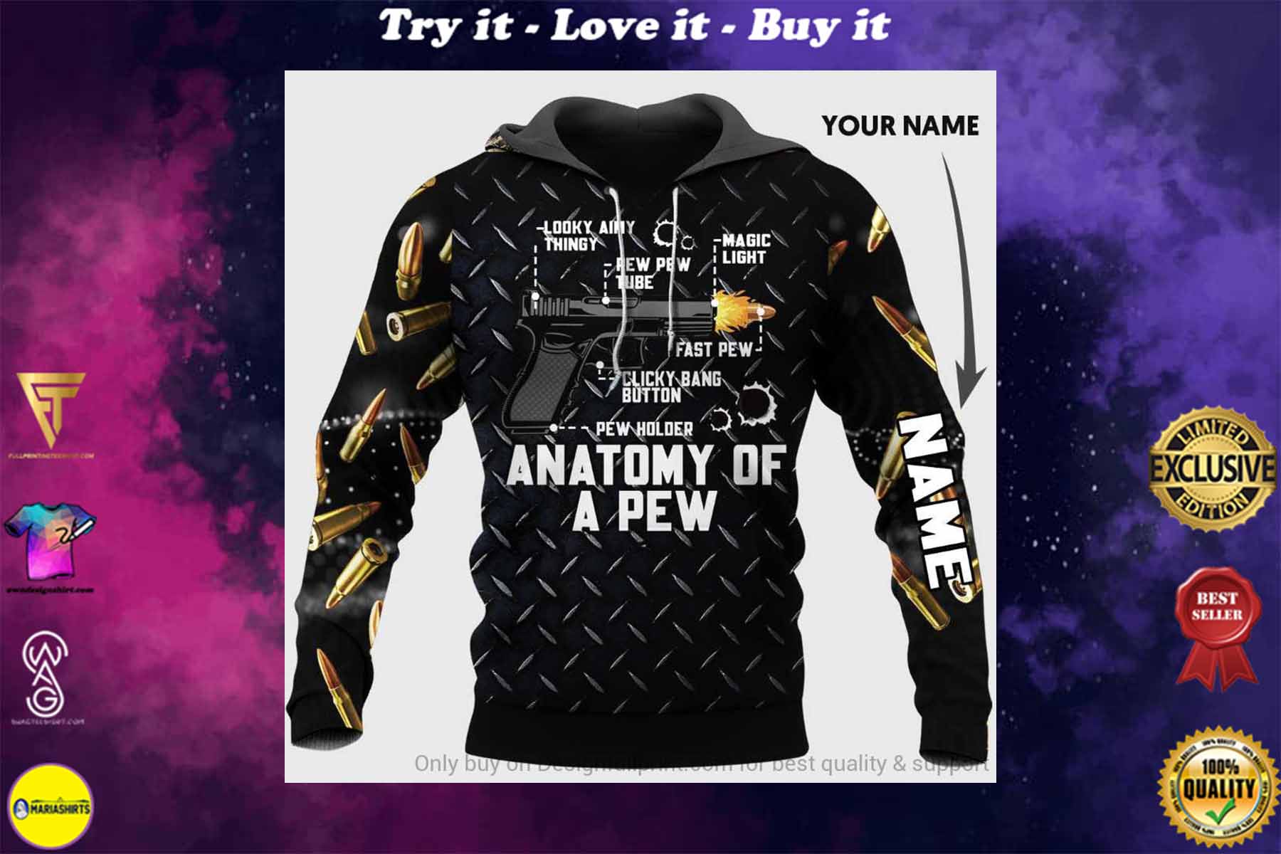 [highest selling] custom name anatomy of a pew full over printed shirt – maria