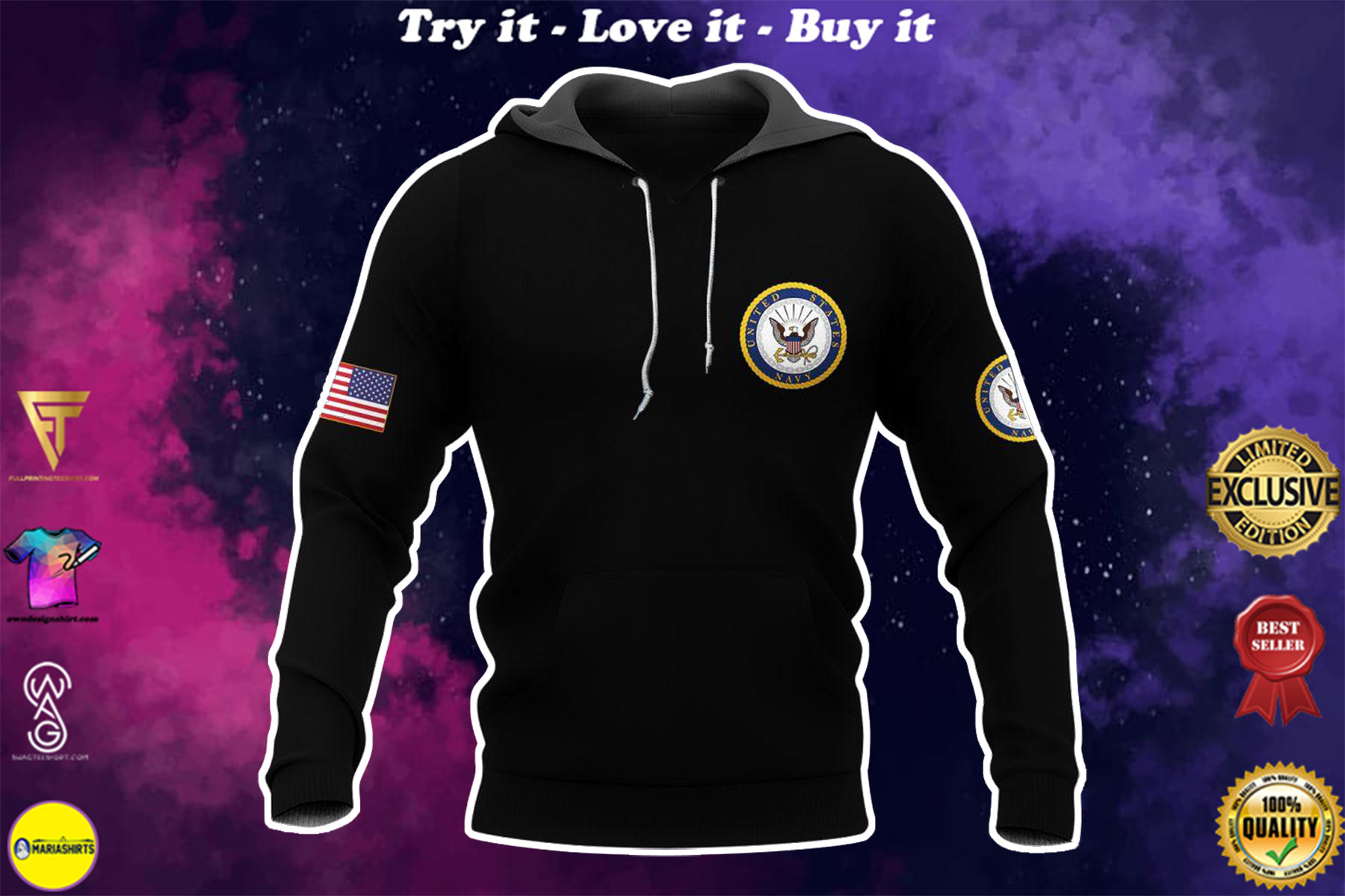 us navy warrior molon labe full over printed shirt