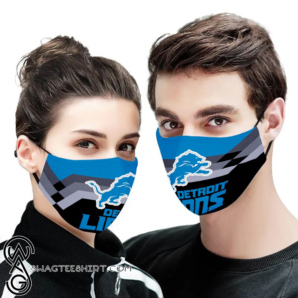 Detroit lions team full over printed face mask – maria