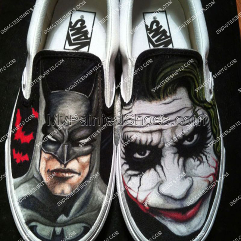[highest selling] batman and joker face all over print slip on shoes – maria