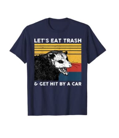 Raccoon hit by car t shirt 2