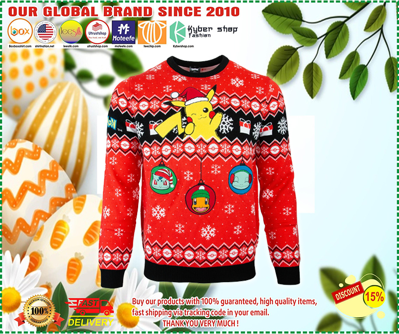 Pikachu pokemon ugly christmas sweater