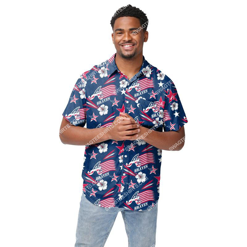 [highest selling] tropical atlanta braves full print hawaiian shirt - maria