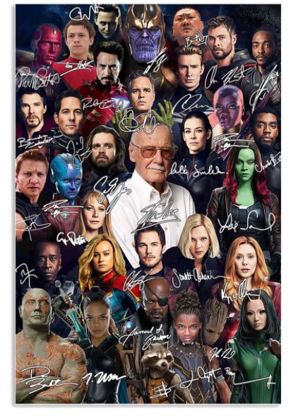 Marvel Universe signatures poster