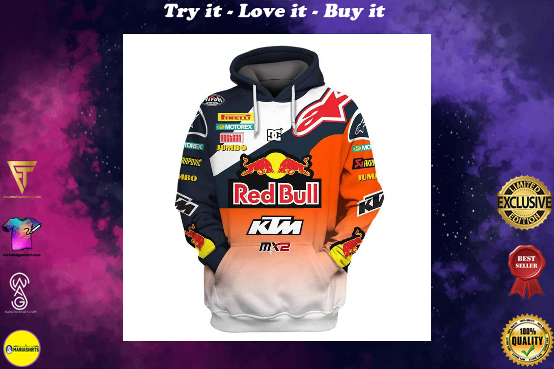 [highest selling] ktm racing red bull akrapovic factory racing full printing shirt – maria