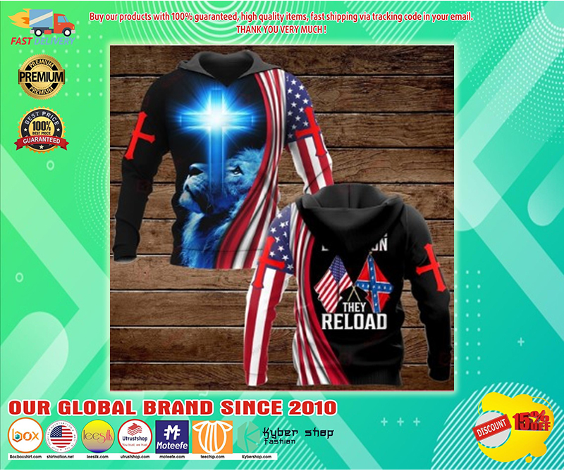 Lion confederate states of america flag these colors don't run they reload all over printed 3d hoodie 1