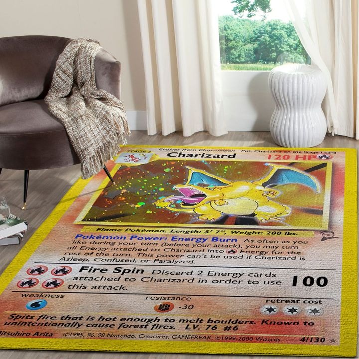 Pokémon charizard card rug carpet 3