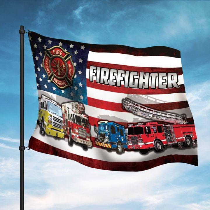 Fire Honor Rescute Cougare Firefighter Flag – LIMITED EDITION