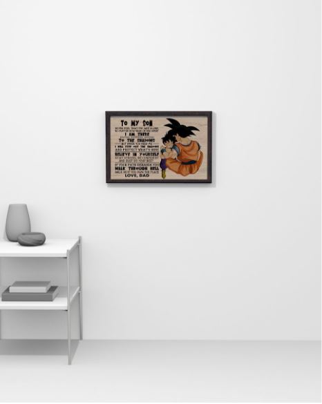 Goku Gohan To my son poster 2