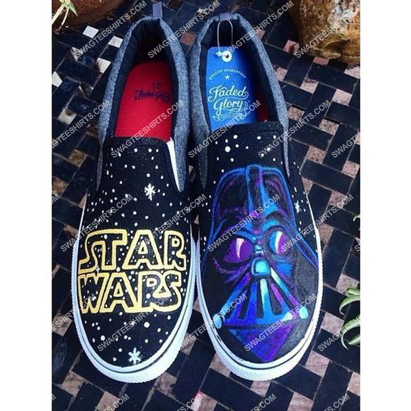 [highest selling] star wars darth vader all over print slip on shoes – maria