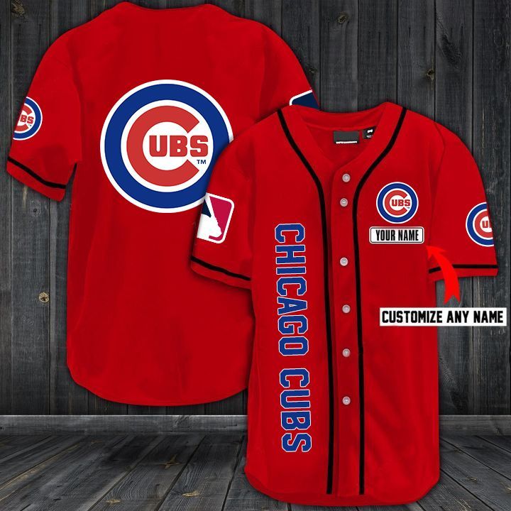 Chicago cubs custom name baseball shirt red