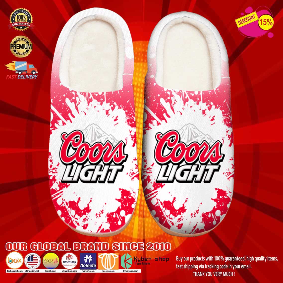 Amazon Coors Light Beer Shoes Slippers LIMITED-EDITION