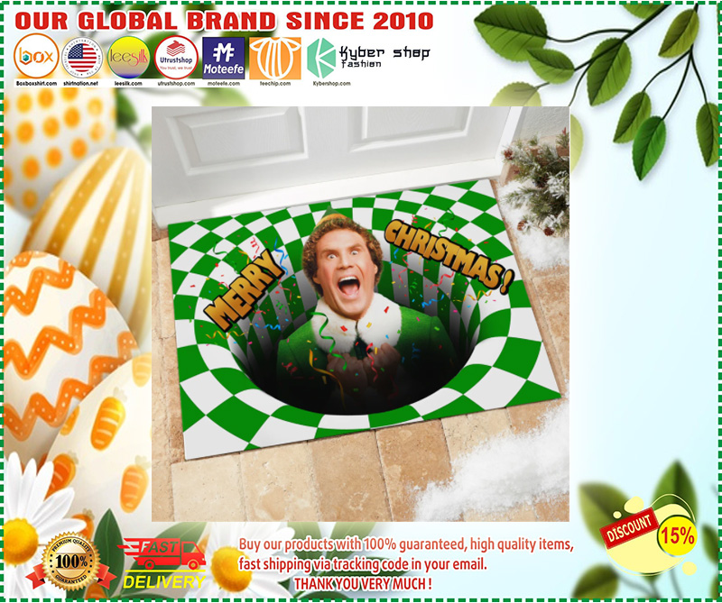 Will Ferrell Elf Merry Christmas Doormat 1
