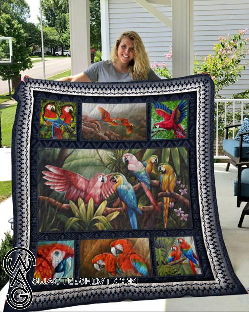 Tropical parrot full printing quilt - Maria