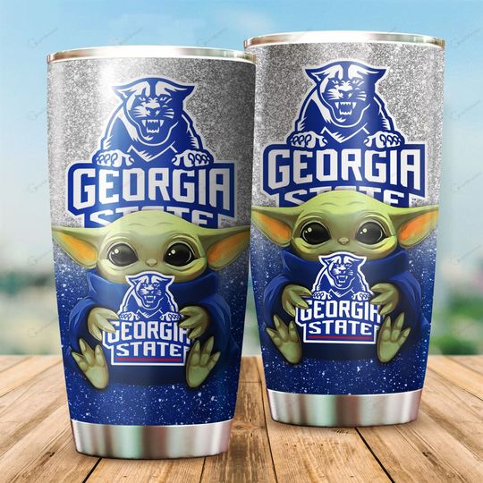 Georgia State Panthers Baby Yoda Tumbler